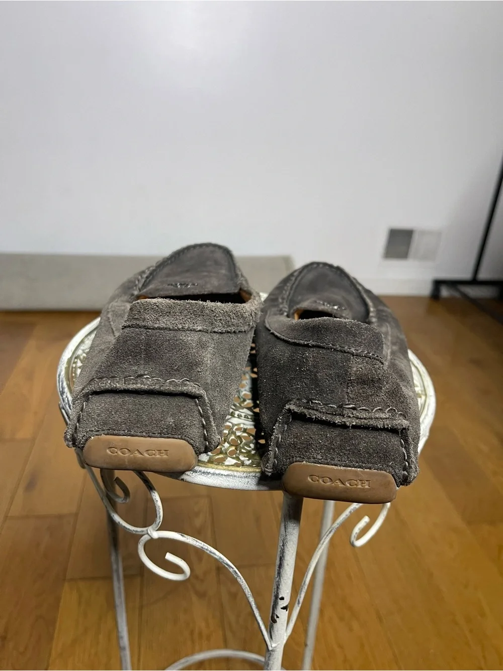 Coach charcoal suede